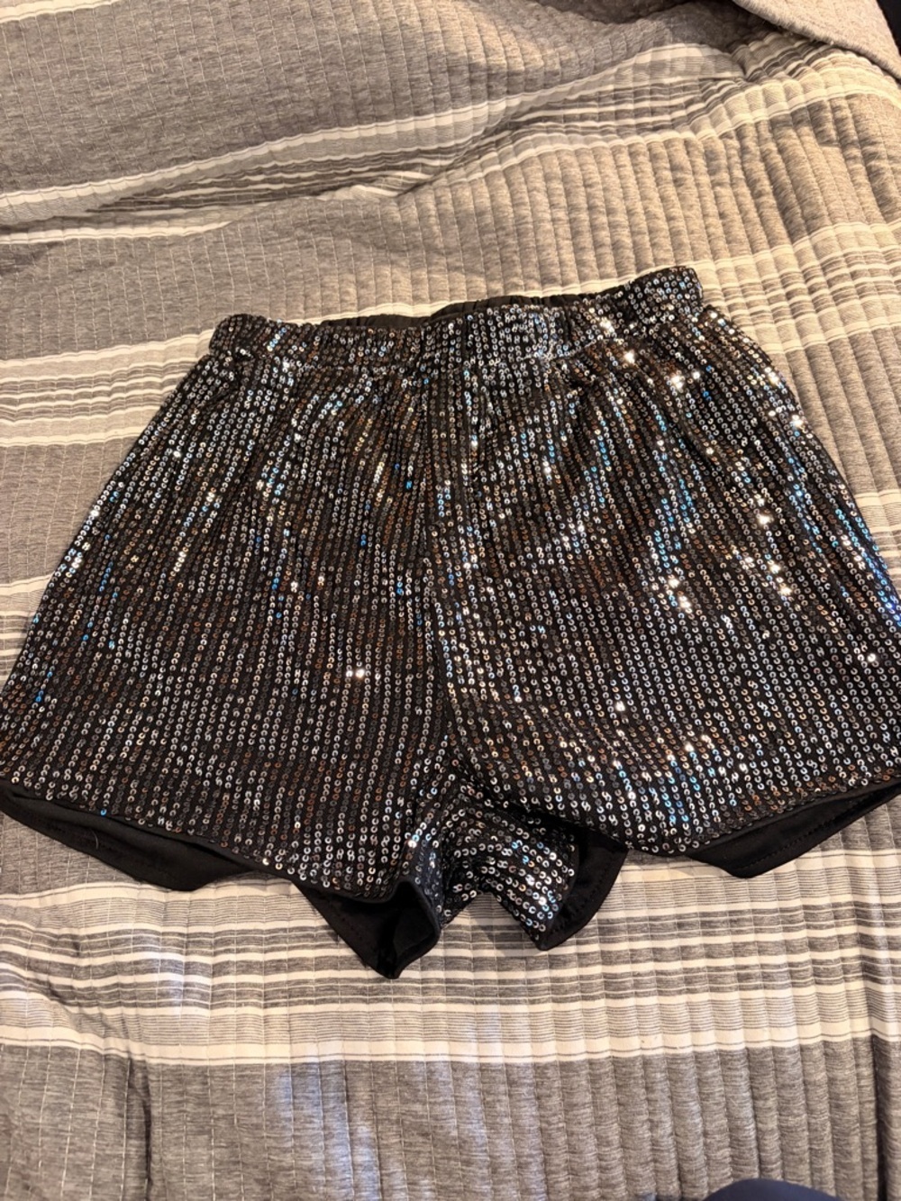 New Sequin Party Shorts - Black Women’s Small